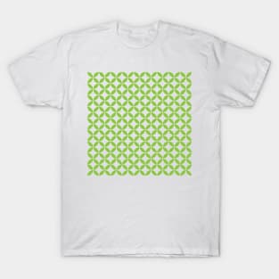 Retro Circles and Diamonds Green 6 T-Shirt